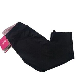 RYKA Womens NWT Black Fitted Essential Moisture Wicking Stretch Capri Pant XS
